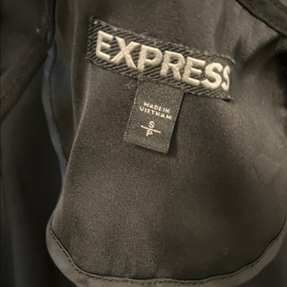 Express Women's Jet Black Bomber Jacket satin small - Picture 5 of 5